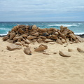 Rocks on sand