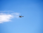 Helicopter flying in the sky